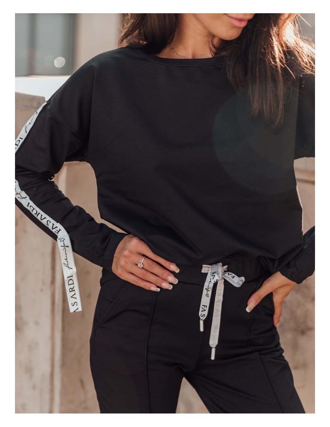 Women\'s black tracksuit set FI534 - Online store - Boutique